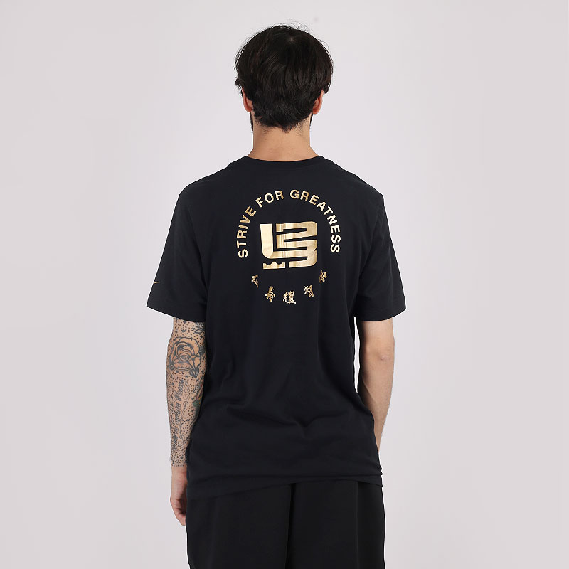 мужская черная футболка Nike Dri-FIT LeBron  CV1057-010 - цена, описание, фото 3